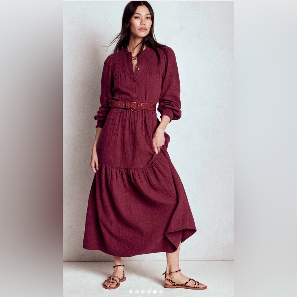 BODEN Cecily Double Cloth Midi Dress